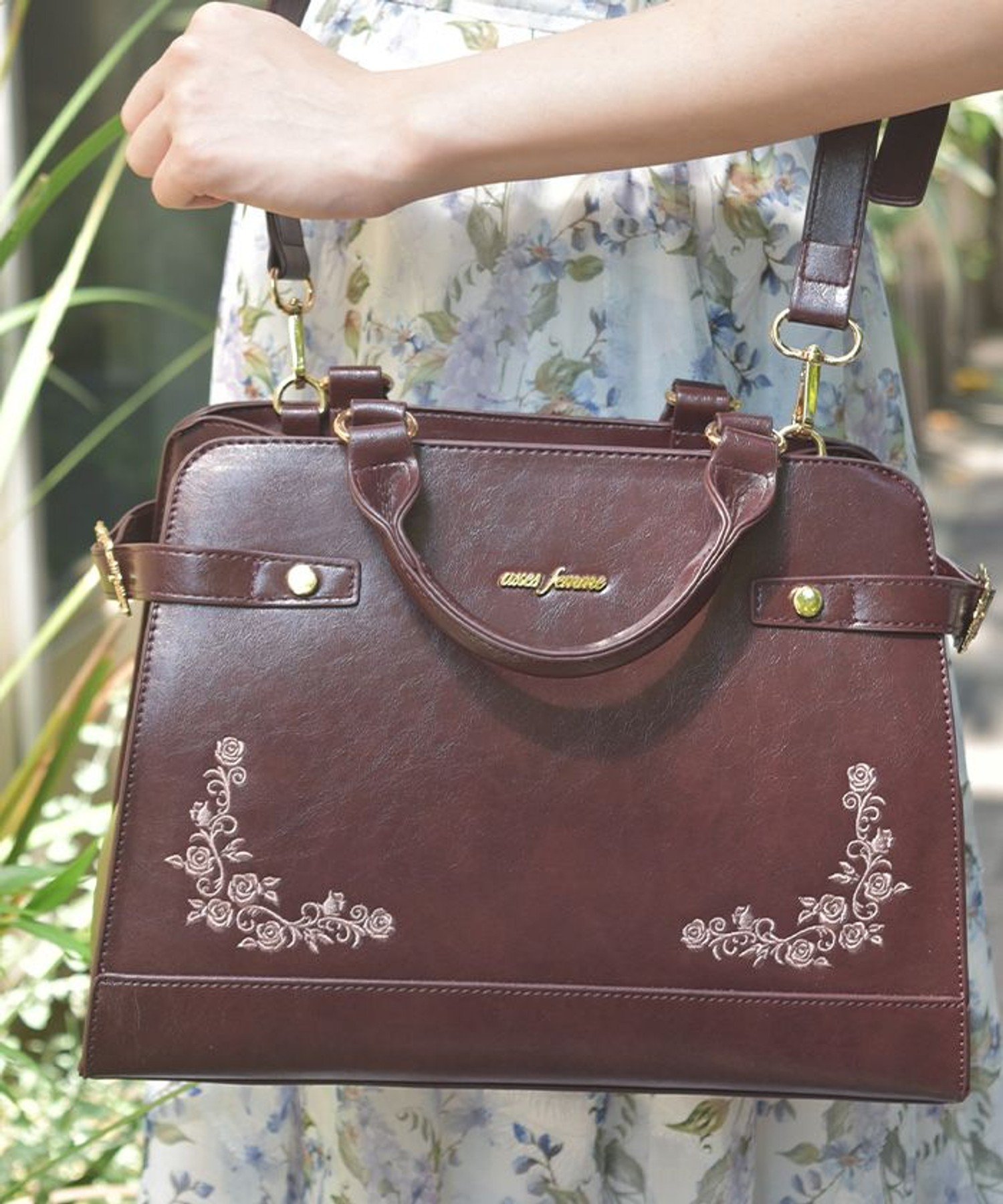 axes femme｜薔薇刺繍クラシカルボストン | Rakuten Fashion(楽天