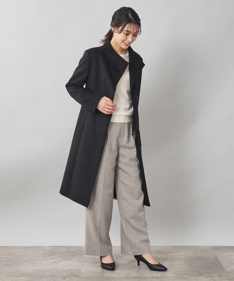 UNTITLED｜【日本製/2WAY衿】スタンドカラー ロングコート | Rakuten