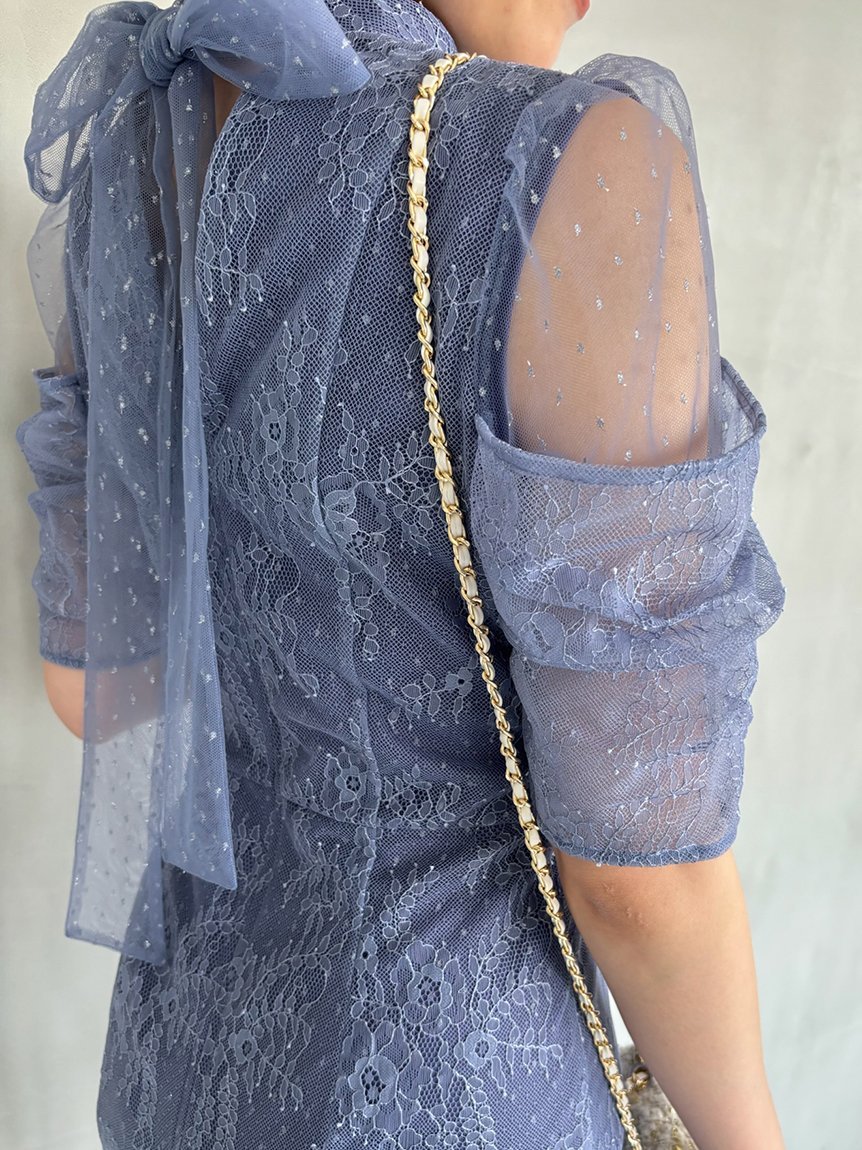 SNIDEL｜シアーショルダーレースドレス | Rakuten Fashion(楽天