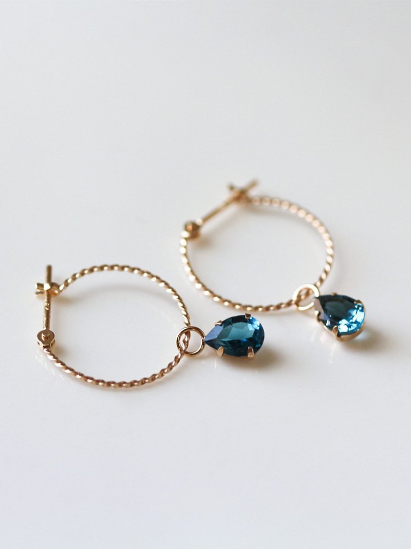 cui-cui｜マルチカラー スナップ フープ ピアス | K10YG | Rakuten