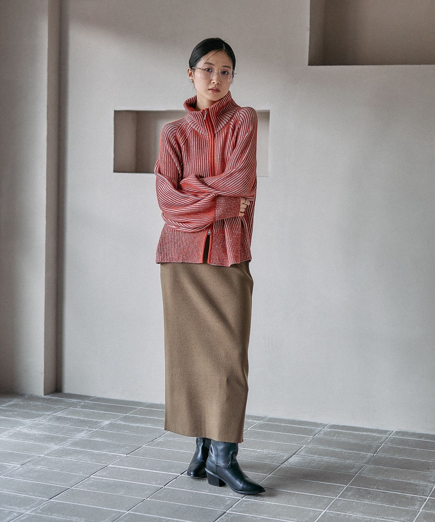 LEPSIM｜7ゲージ配色リブZIPカーディガン2 | Rakuten Fashion(楽天