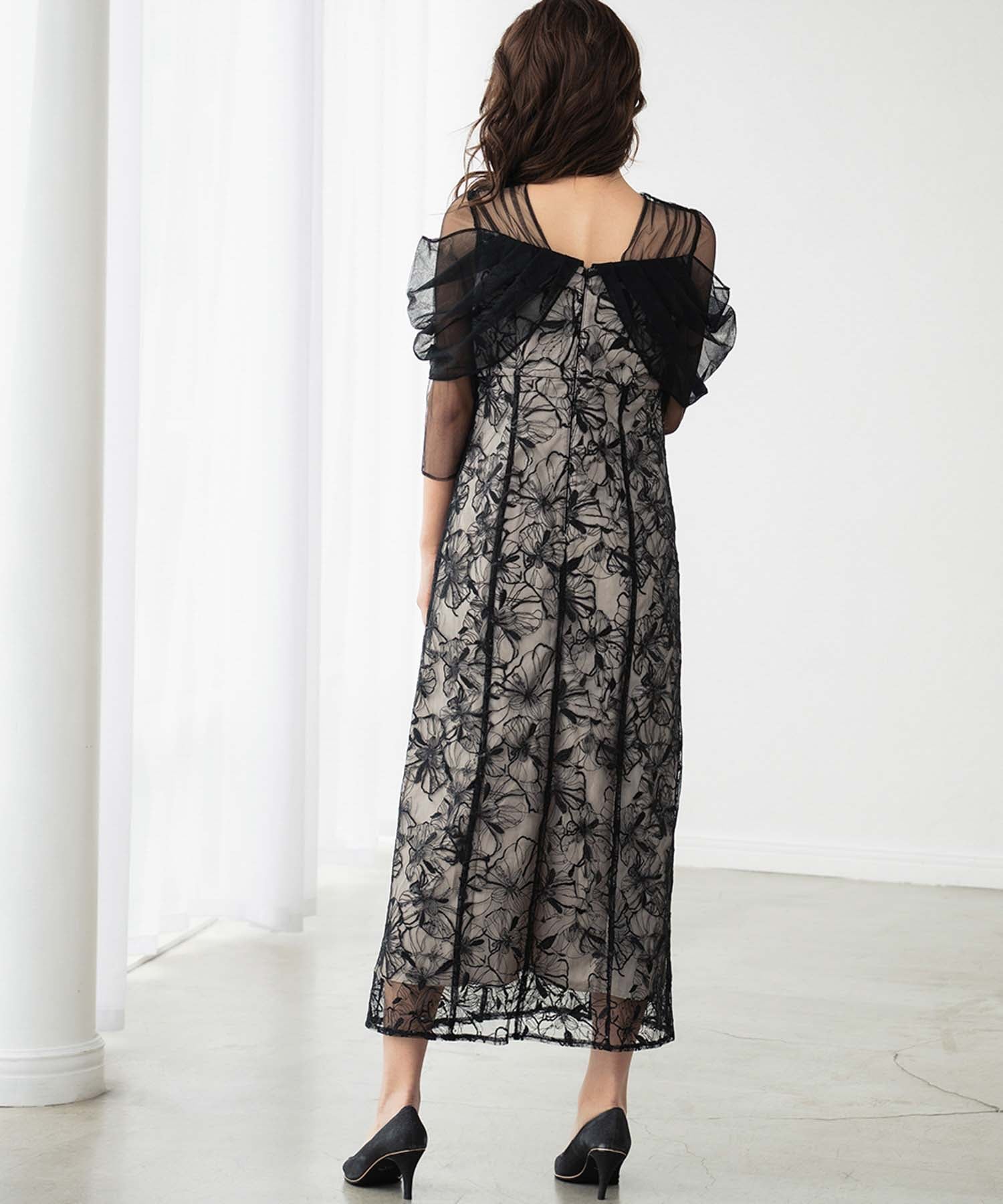 GIRL｜チュールドレープスパンコール 結婚式 ワンピース パーティー