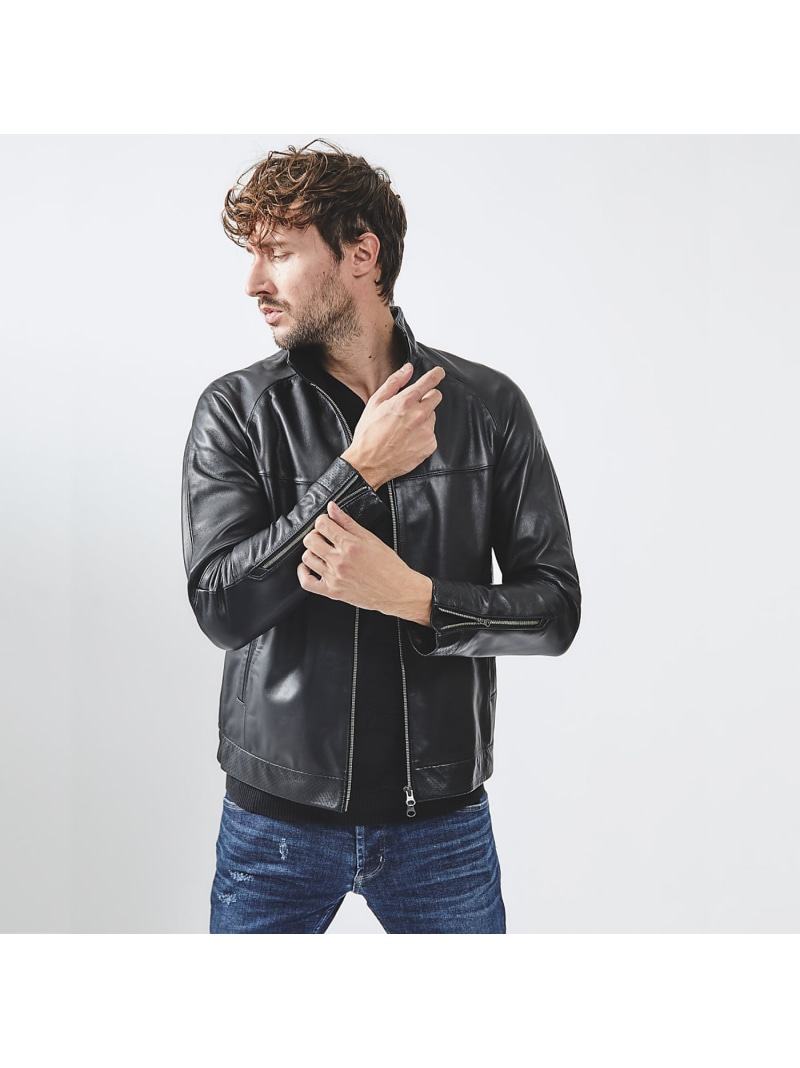 5351pour les hommes ベロア ライダース ジャケット 日本製