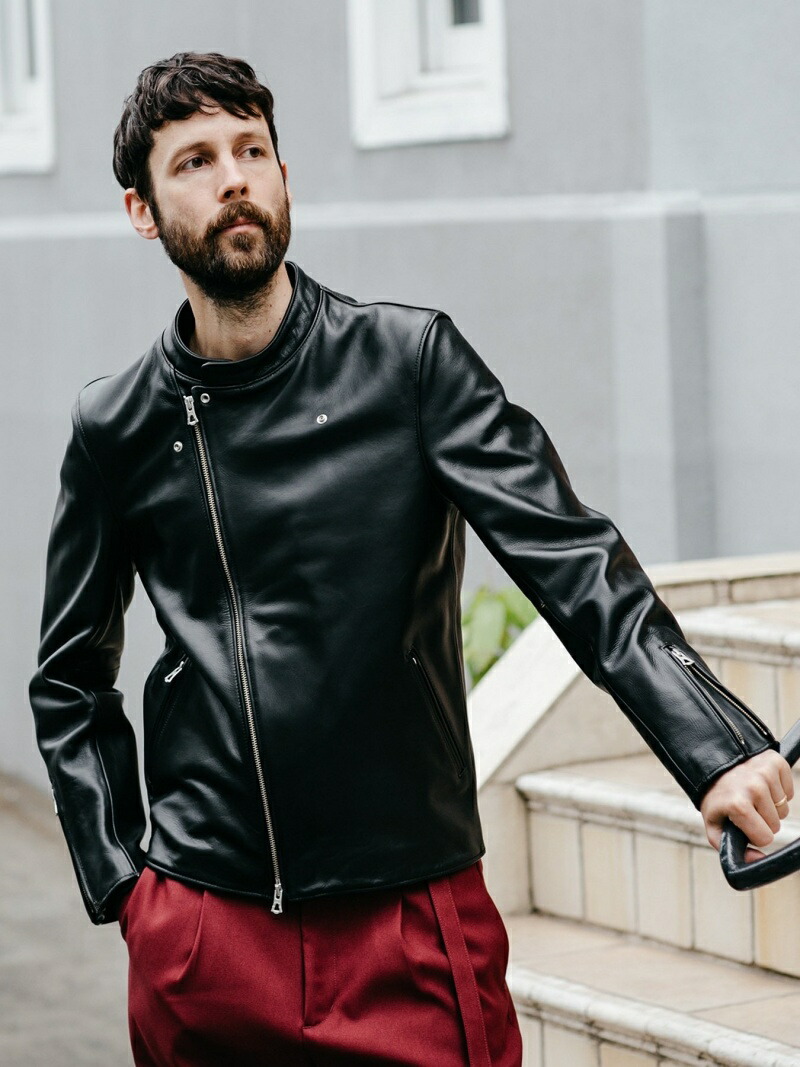 MR. OLIVE ブラック セミダブルライダースジャケット Mサイズ