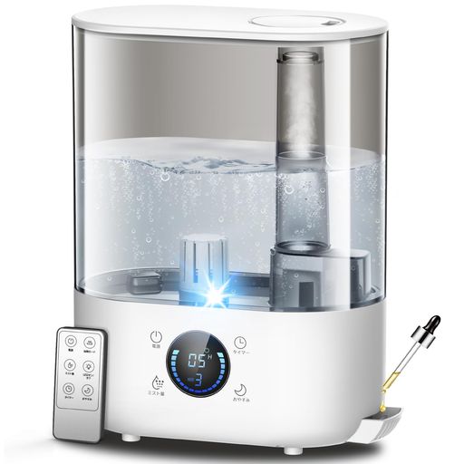 楽天市場】加湿器大容量5L上から給水超音波式卓上ハイブリッド式加湿器