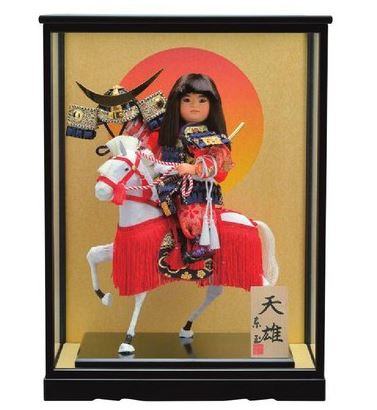 楽天市場】陶器製 武者人形・日本人形 桃から生まれた日本一の桃太郎