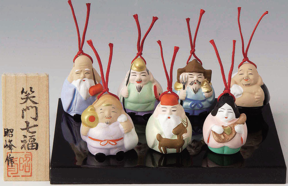 楽天市場】開運招福の縁起物！ 土鈴・福鈴 笑門七福神 陶器製 七福神