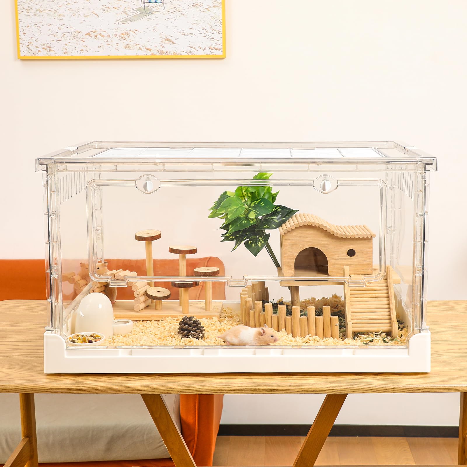 楽天市場】Ruexue ハムスターケージ＆モルモットケージ、小動物ペット