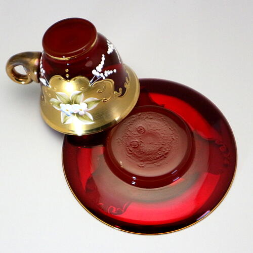 楽天市場】ヴェネチアン ベネチアン グラス ムラノ カップ＆ソーサー