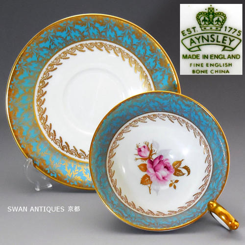 楽天市場】エインズレイ Aynsley 英国製 薔薇金彩カップ＆ソーサー 廃