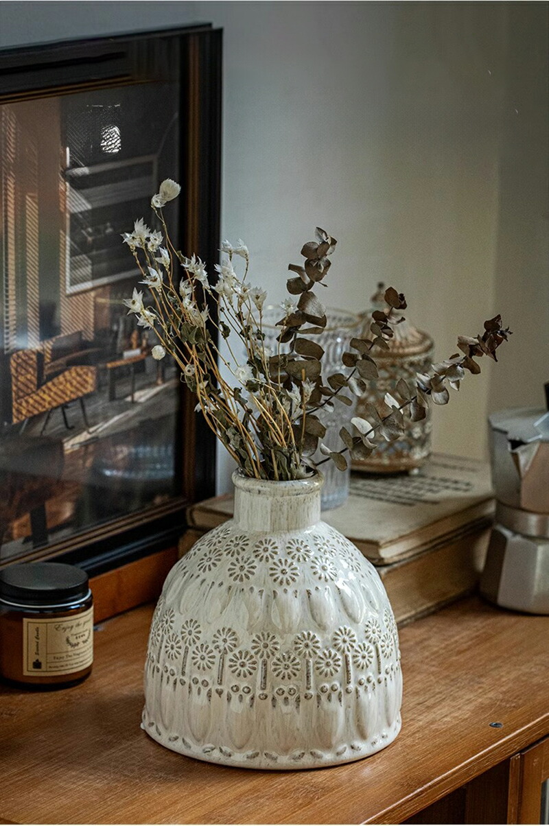 楽天市場】花瓶 陶器 おしゃれ 手作り 一輪挿し 大きい セラミック