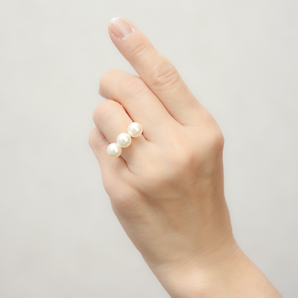楽天市場】【ただいまポイント10倍中】18k パール リング 普段使い k18