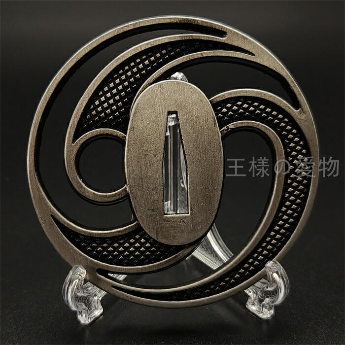 武具 刀装具 銅地 七宝三葉葵紋鍔 一對 桐箱付 C 7262 武具 刀装具 銅