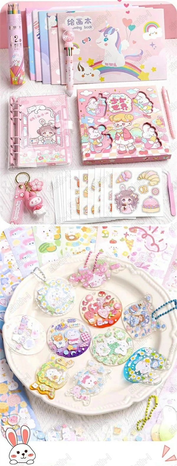 超豪華な文房具セット 携帯便利 収納ケース付き 描き用 学習玩具 知育