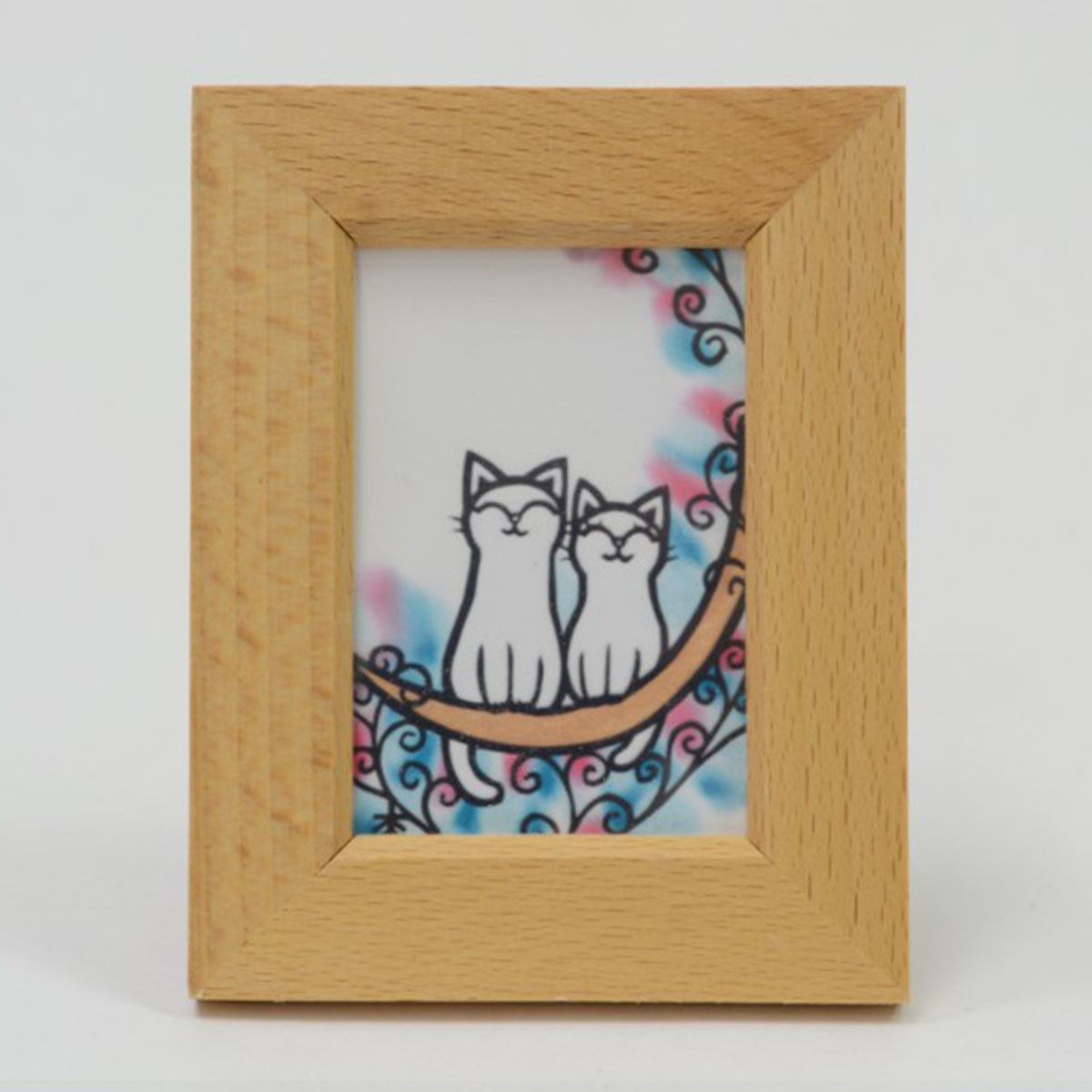 楽天市場】みに額 猫切り絵作家 松風直美 切り絵 ねこ ネコ アート