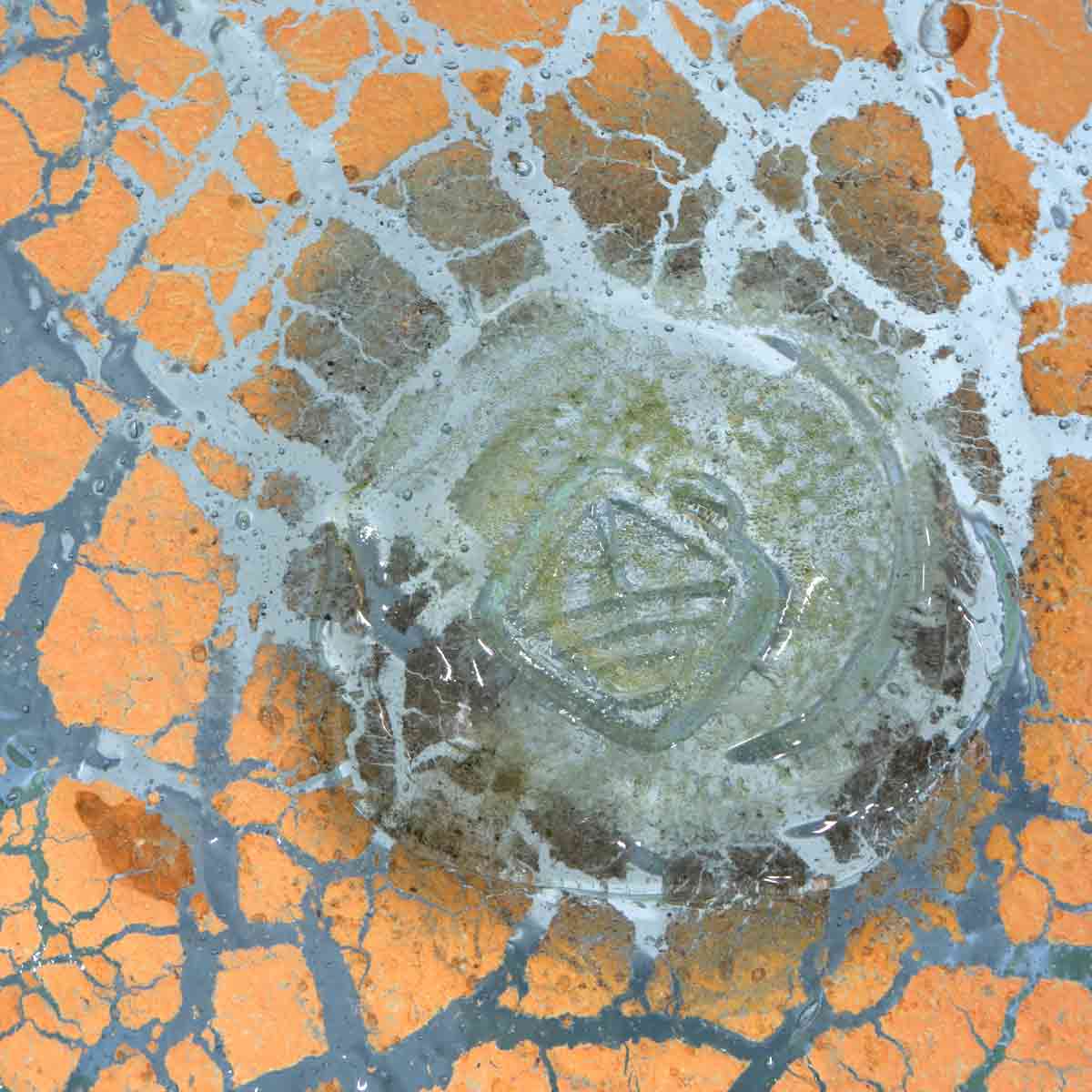 楽天市場】稲嶺盛吉(宙吹きガラス工房虹) 琉球ガラス 花入れ 土紋変形