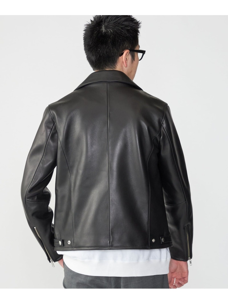 楽天市場】SHIPS: ラムレザー ダブル ライダースジャケット SHIPS MEN