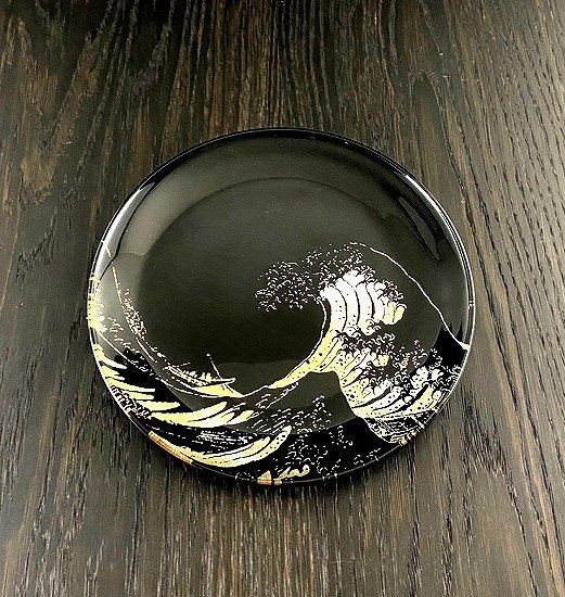 楽天市場】蒔絵 MAKIE 漆黒 北斎 フラットプレート S M L 漆器 漆