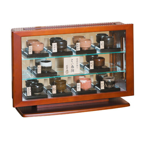 12か月ぐい呑み揃飾り棚付き