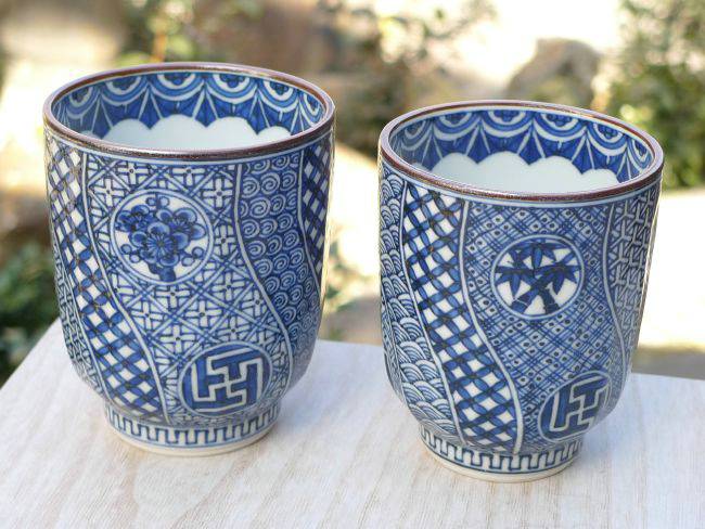 楽天市場】京焼 清水焼 三友祥瑞夫婦湯呑 壹楽 : 京焼清水焼専門店 松韻堂