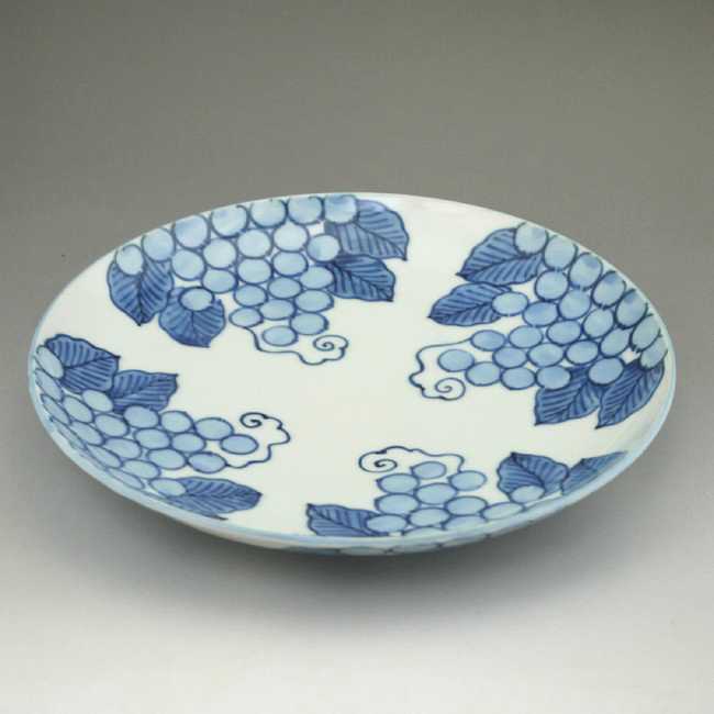 楽天市場】京焼 清水焼 染付ぶどう6寸皿 : 京焼清水焼専門店 松韻堂