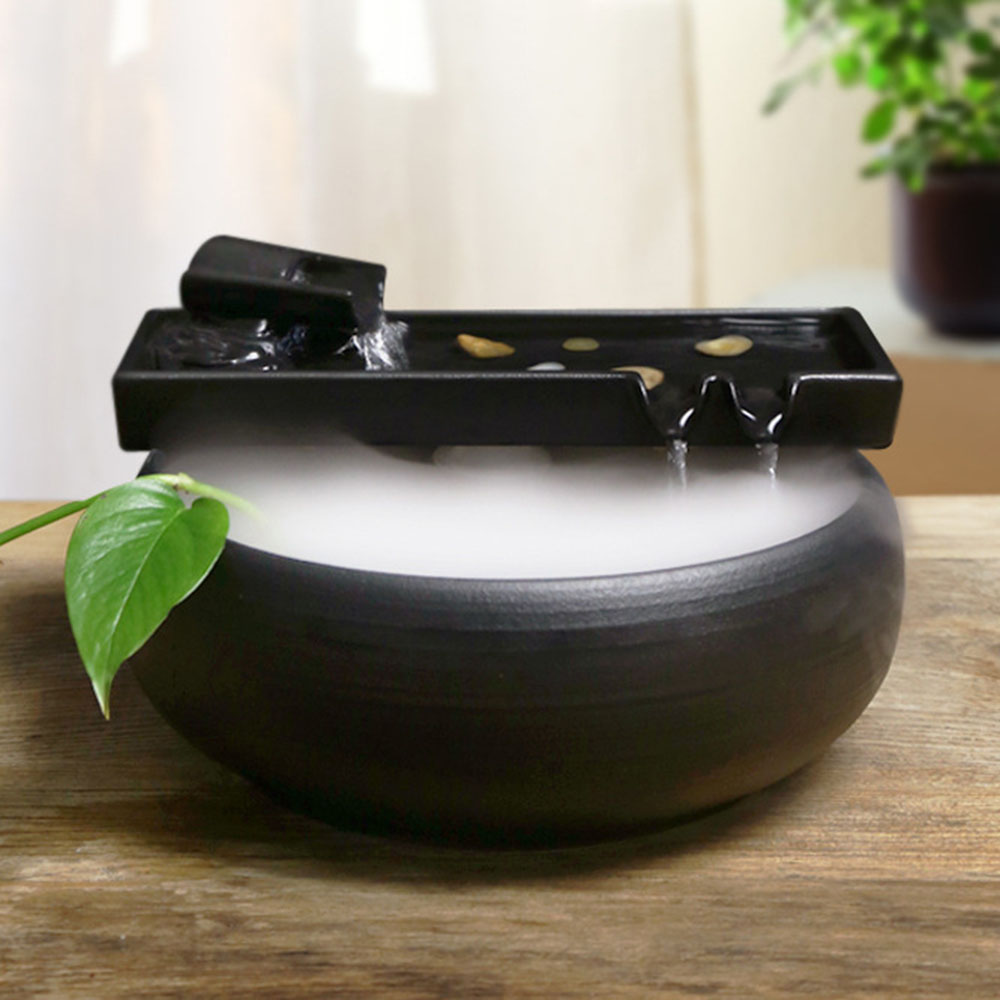 楽天市場】卓上噴水 ミニ滝 卓上式 セラミック 庭園 和風噴水 流水 USB