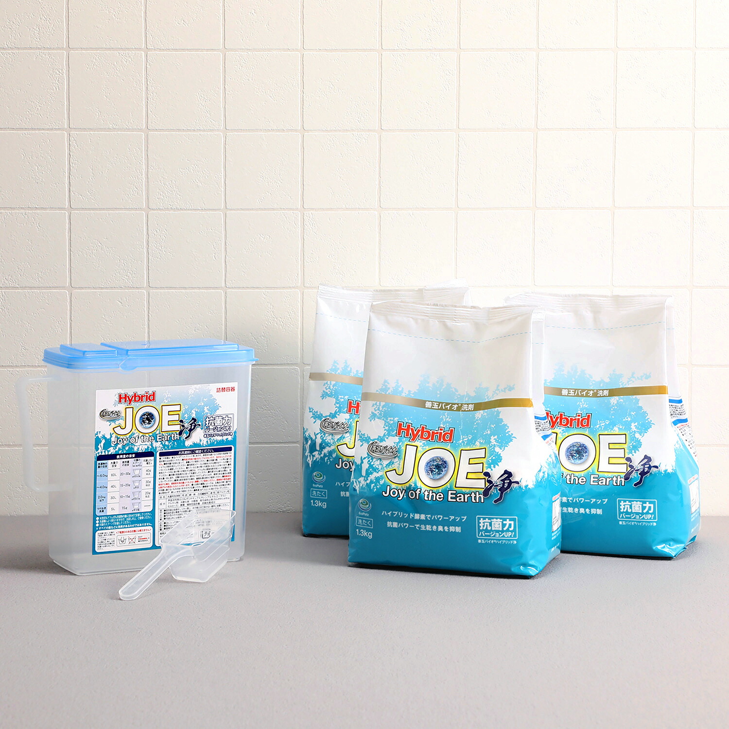楽天市場】善玉バイオ洗剤 ハイブリッド浄 JOE 3袋セット ＜詰替用容器