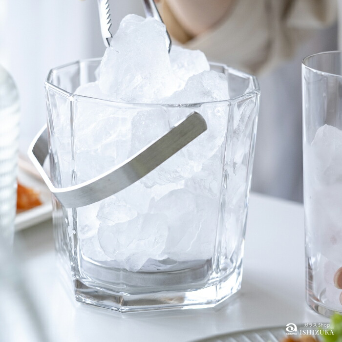 楽天市場】アイスペール トング付 ガラス 【 シュマール アイスペール