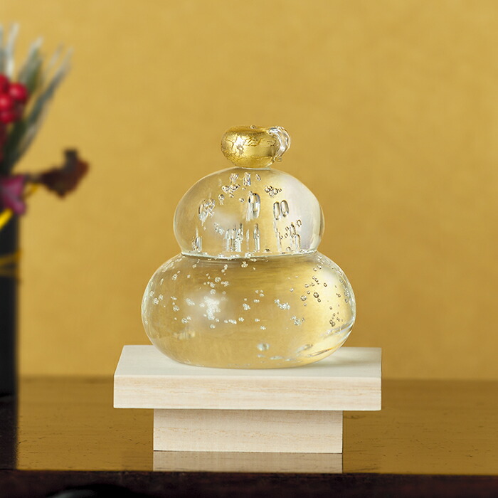 楽天市場】鏡餅 ガラス 福重ね 【 福重ね 鏡餅 金 公式ショップ