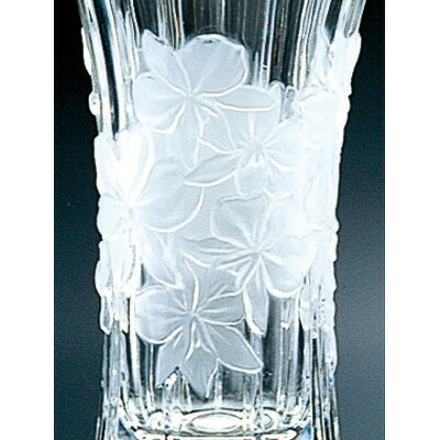 ドイツ クリスタルガラス花瓶 色披 大型 高さ約40cm ドイツ クリスタル