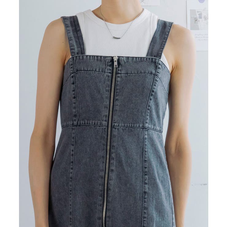 楽天市場】Growing Rich デニムWジップジャンパースカート ケミカル