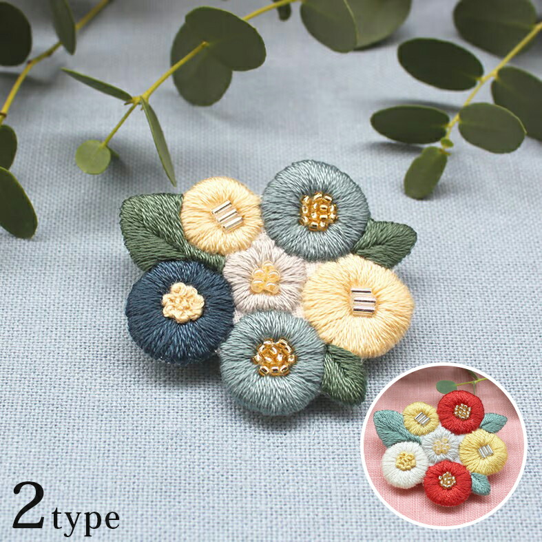 楽天市場】K.omono 刺しゅうキット floret garden ブローチ | piece