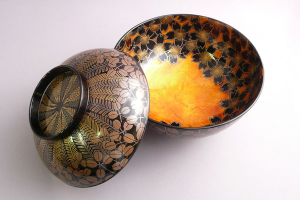 楽天市場】日本の漆器 最高級 春秋蒔絵付椀 （内金箔） 1組 : 漆器のし