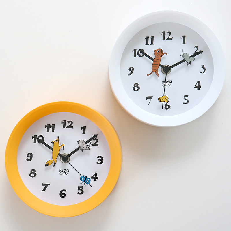 楽天市場】壁掛け時計 置き時計 山鳩舎 2wayクロック みやぎちか 音が