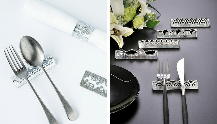 楽天市場】能作 カトラリーレスト「吉祥紋」 5個入りセット 錫製