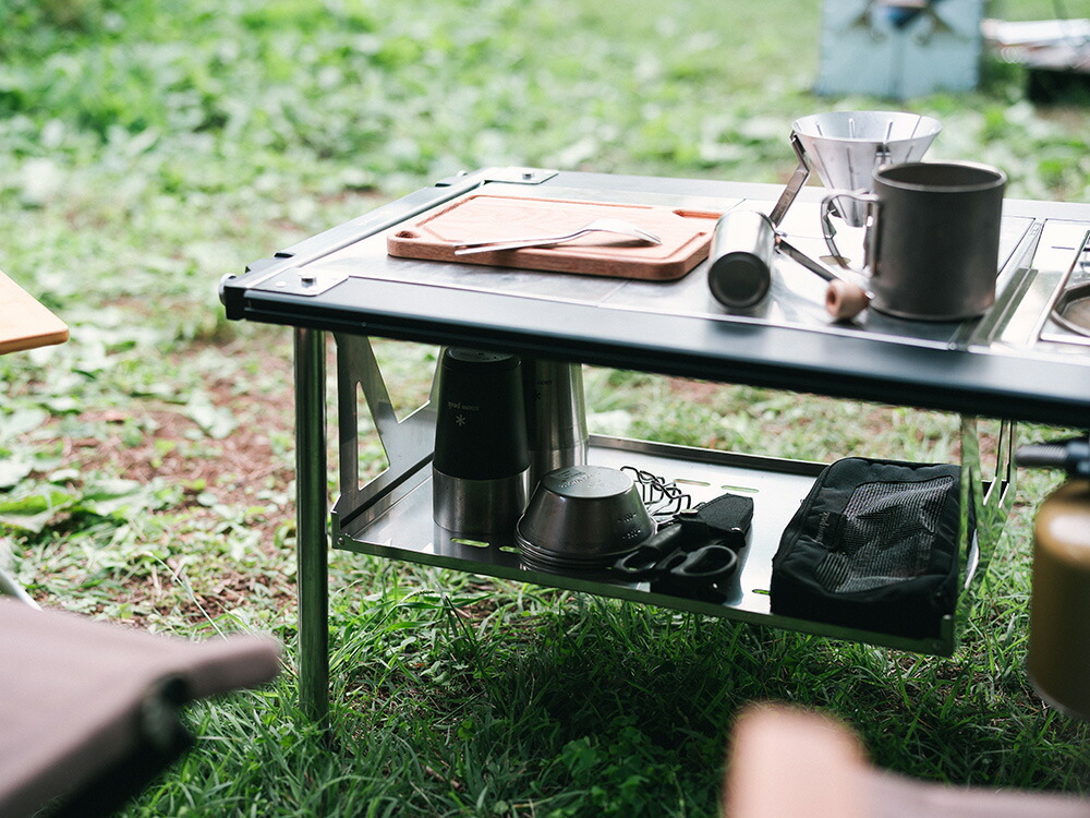 入手困難】スノーピークIGTメッシュトレー2ユニット浅型ハンギングラック