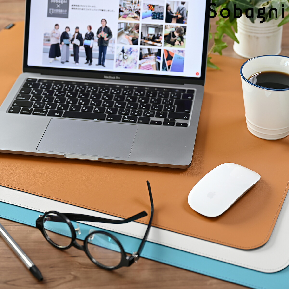 楽天市場】ソバニ公式 リバーシブルデスクマット 国産エシカル合皮