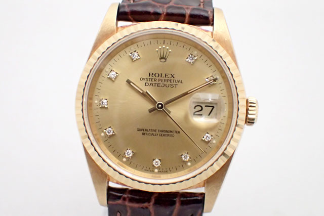 楽天市場】ROLEX ロレックス デイトジャスト 16238G K18YG/革 中古品 X