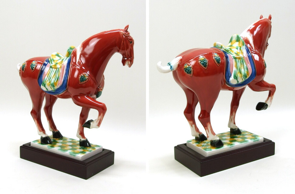 楽天市場】唐三彩 馬 オブジェ 陶器 置物【送料無料！】【代引き手数料