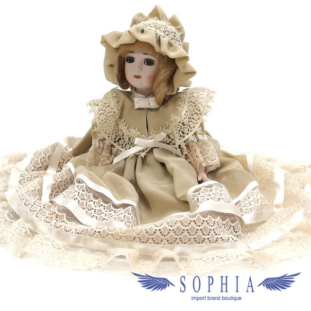 ヴィンテージ 作家物 14.5㎝三つ編のフレンチビスクドール キャシー