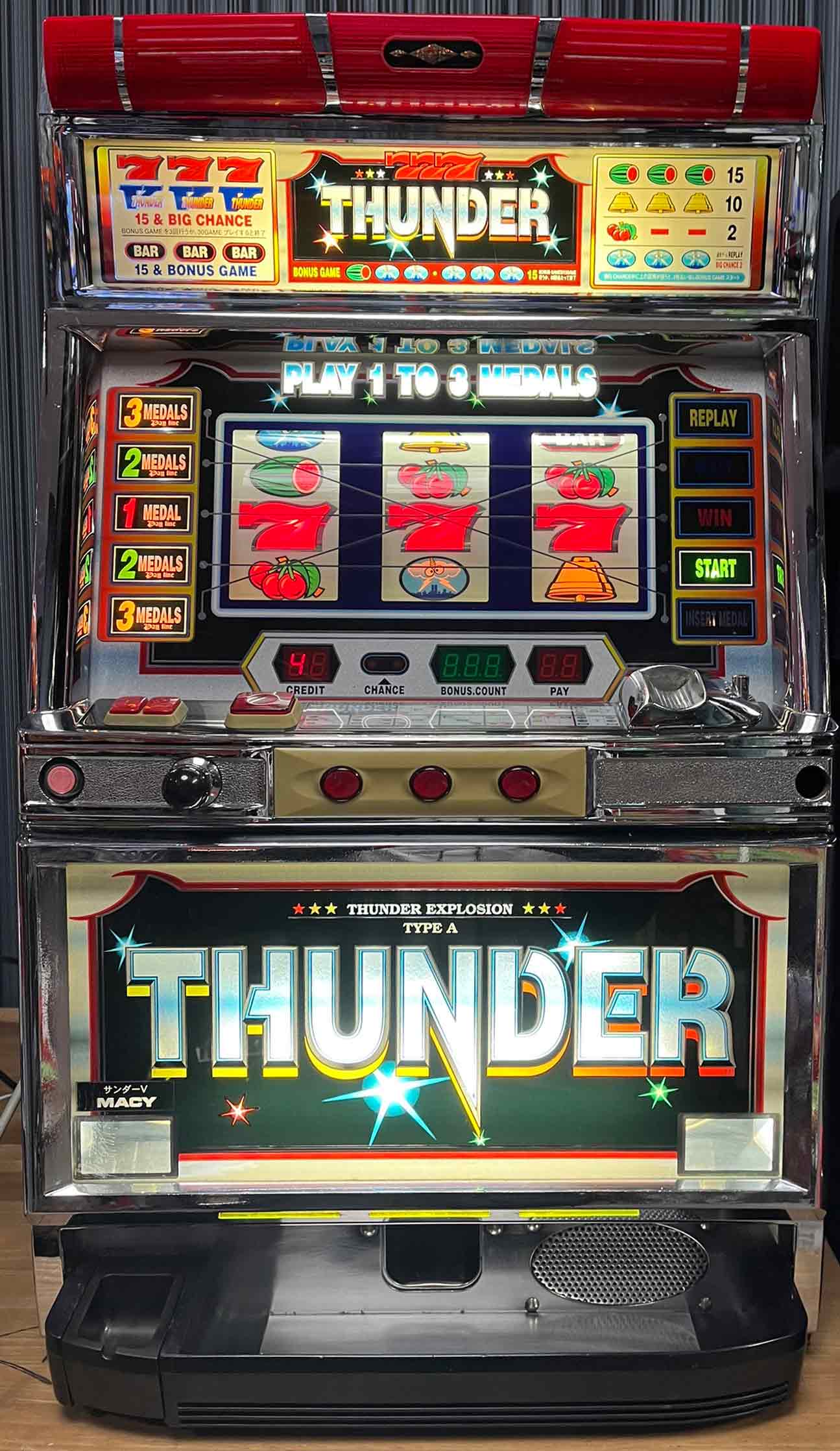 パチスロ 実機 サンダーVライトニング ※不要機付き※ サンダー V