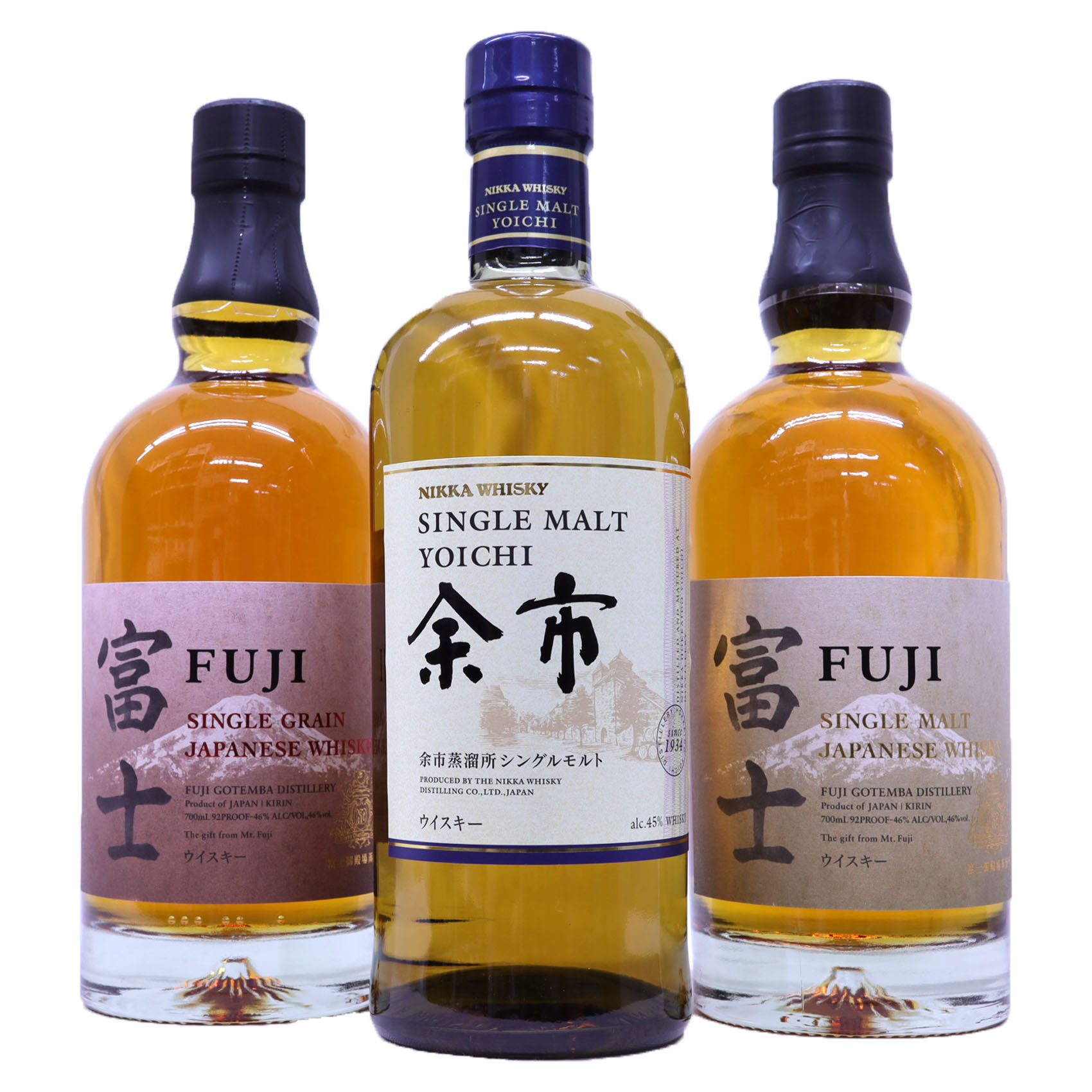 ニッカ余市シングルモルトウィスキー25年及びバランタイン21年の2本です
