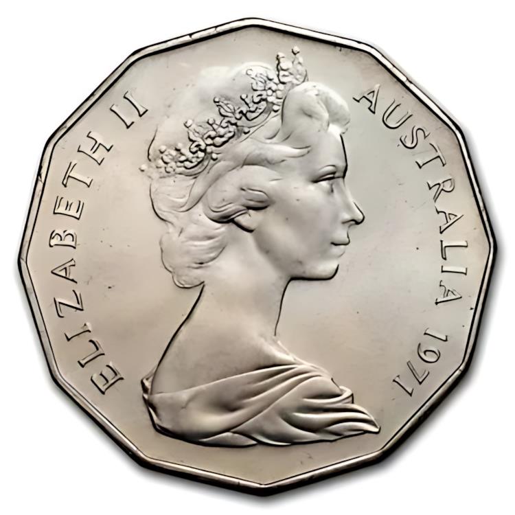 楽天市場】1969 〜 1984 年 オーストラリア 12 角形 50 セント