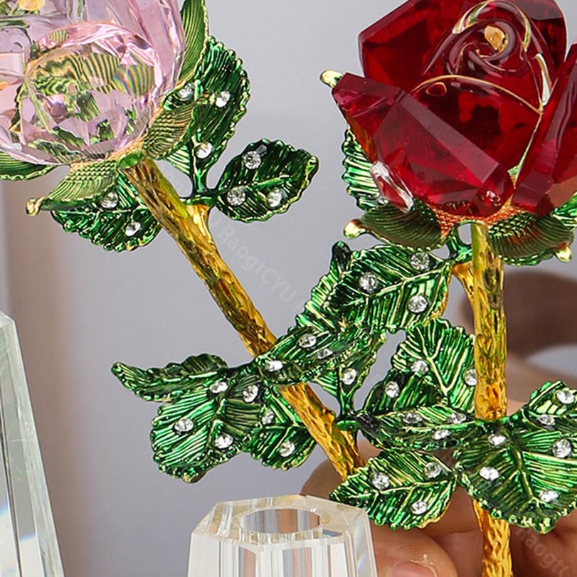 楽天市場】クリスタルガラス バラ 置物 ロータス ハスの花 オブジェ