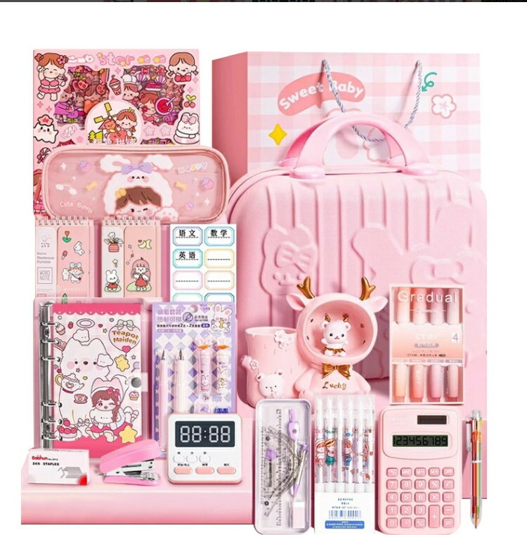 楽天市場】文房具セット 携帯便利 収納ケース付き 描き用 学習玩具