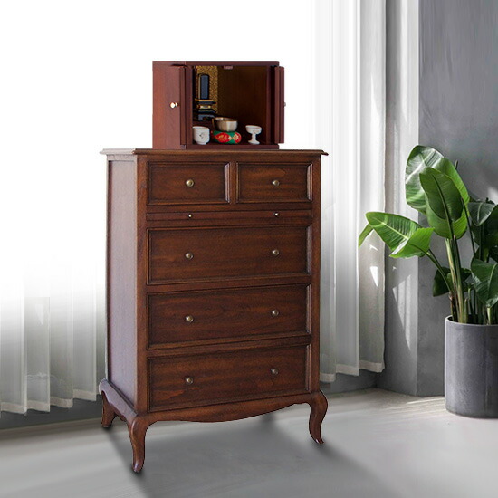 楽天市場】仏壇台 4段チェスト 幅61cm ブラウン 仏壇 台 コンソール