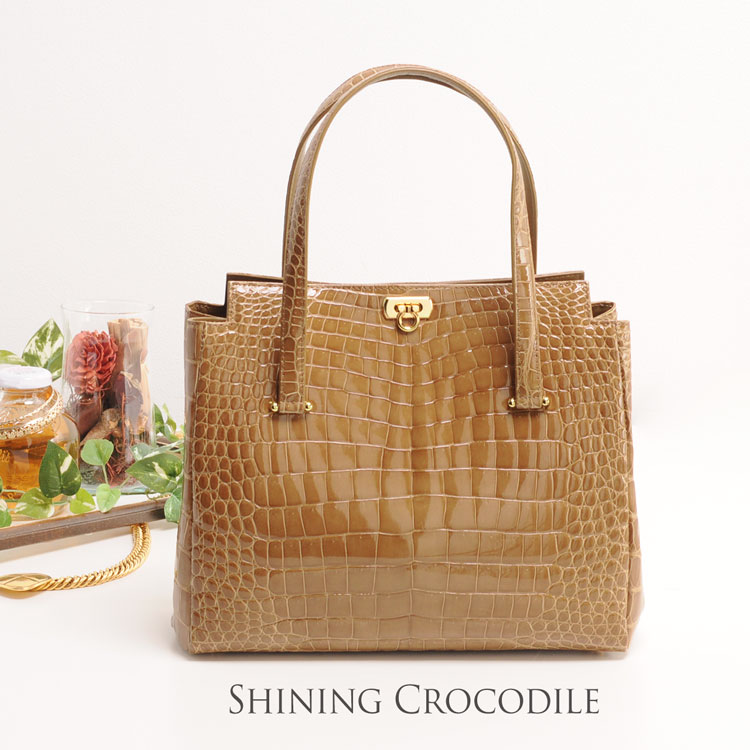 楽天市場】【10%offクーポン】クロコダイル ハンドバッグ 日本製