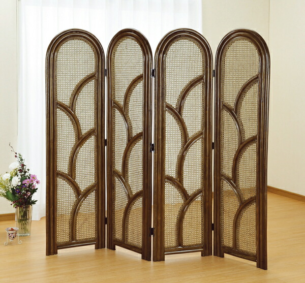 楽天市場】籐 パーテーション ラタンスクリーン 衝立 ついたて 4連