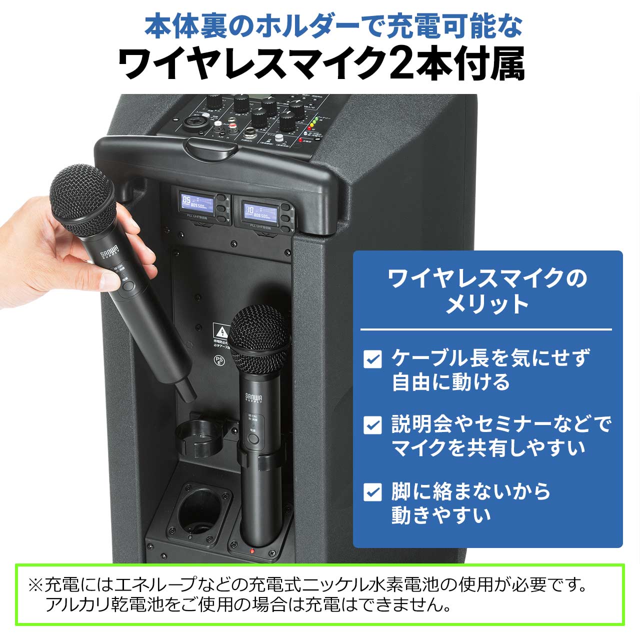 楽天市場】【楽天1位受賞】ワイヤレス 拡声器 大音量 ハンドマイク
