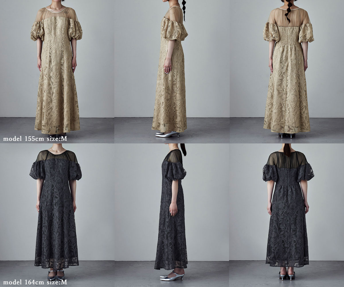 楽天市場】パフオフショルダーレースドレス ワンピース ワンピ ドレス